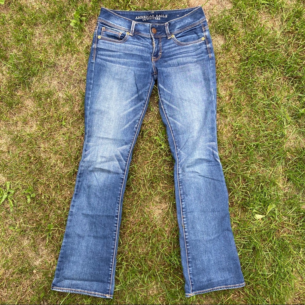 EUC! AE Kick Boot Super Stretch Jeans - 4 LONG